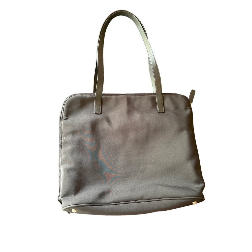 Hobo International Black Nylon Laptop Tote Bag With Multiple Compartments